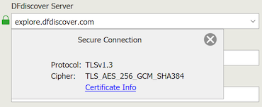 The Certificate Info dialog
